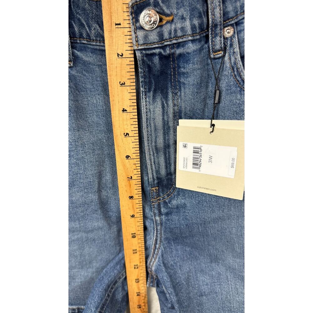 Calvin Klein Jeans NEW Short Womens W31 Blue High Rise A-line Shape 5.5” Stretch - Picture 7 of 16